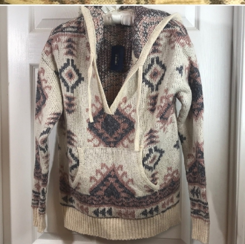 Aztec hooded sweater
